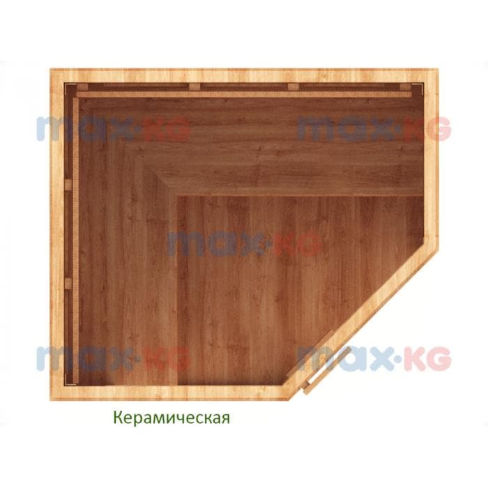 Инфракрасная сауна керамика, 3-местная угловая, 200*170*130 см, 8 излучателей, кедр