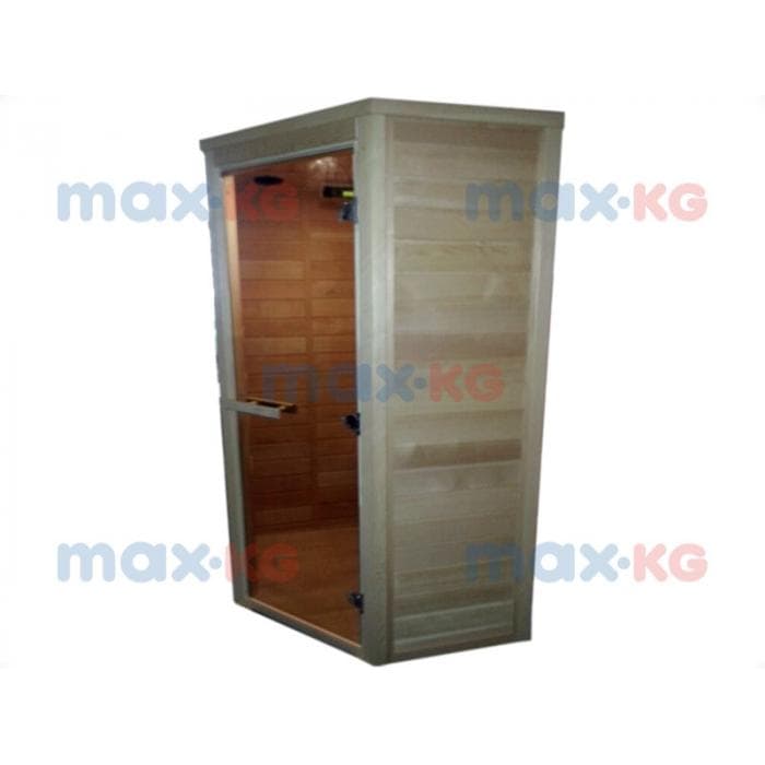 Инфракрасная сауна керамика, 5-местная угловая, 200*180*180 см, 14 излучателей, кедр