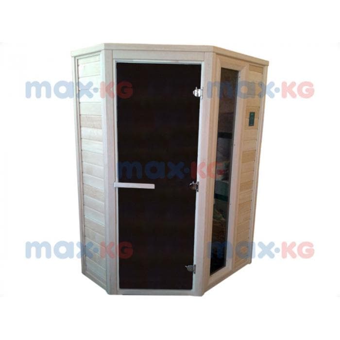 Инфракрасная сауна керамика, 5-местная угловая, 200*180*180 см, 14 излучателей, кедр