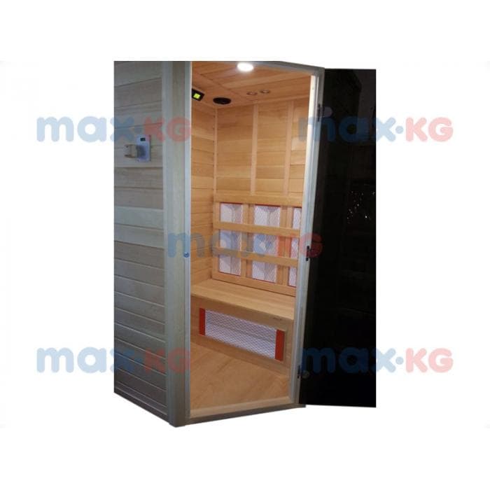 Инфракрасная сауна керамика, 5-местная угловая, 200*180*180 см, 14 излучателей, кедр