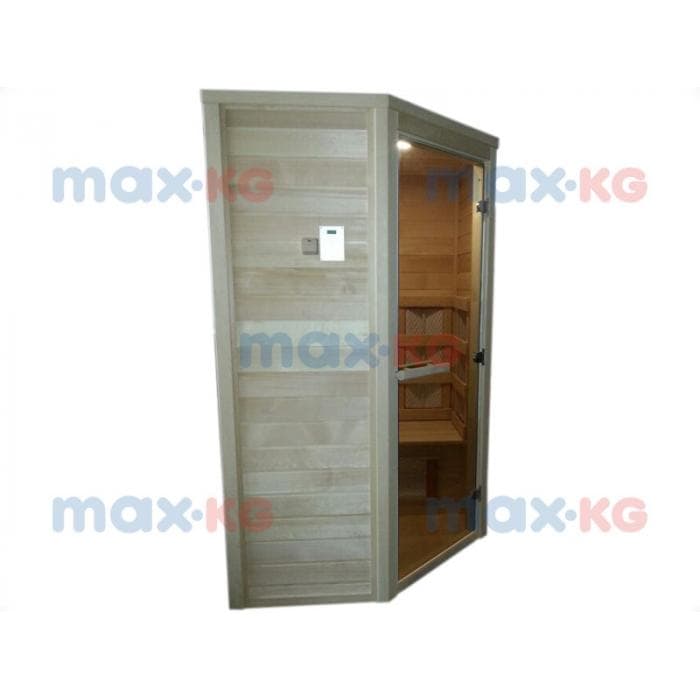 Инфракрасная сауна керамика, 5-местная угловая, 200*180*180 см, 14 излучателей, кедр