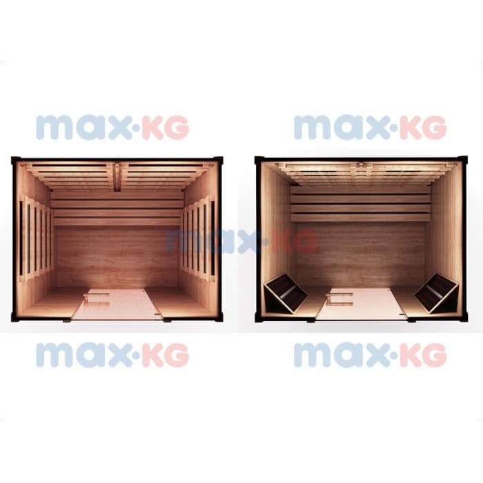 Инфракрасная сауна керамика, 6-местная, 200*180*170 см, 16 излучателей, кедр