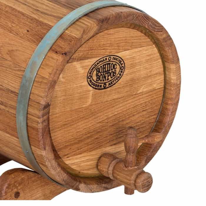 Жбан на подставке с краном 5 л.(оцинк. сталь), дуб