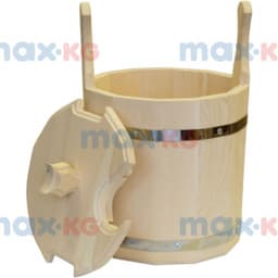 Запарник с крышкой 15 л, кедр