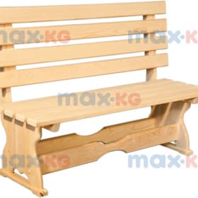 Лавка со спинкой 120 x 40 x 44,5 см, кедр