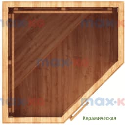 Инфракрасная сауна керамика, 1-местная угловая, 200*105*105 см, 5 излучателей, кедр