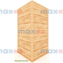 Инфракрасная сауна керамика, 1-местная угловая, 200*105*105 см, 5 излучателей, кедр