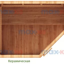 Инфракрасная сауна керамика, 2-местная угловая, 200*135*105 см, 6 излучателей, кедр