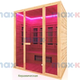Инфракрасная сауна керамика, 3-местная, 200*180*105 см, 8 излучателей, кедр