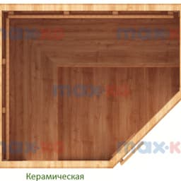 Инфракрасная сауна керамика, 3-местная угловая, 200*170*130 см, 8 излучателей, кедр