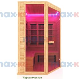 Инфракрасная сауна керамика, 3-местная угловая, 200*170*130 см, 8 излучателей, кедр