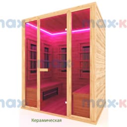 Инфракрасная сауна керамика, 4-местная, 200*130*170 см, 8 излучателей, кедр