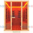 Инфракрасная сауна керамика, 4-местная, 200*130*170 см, 8 излучателей, кедр
