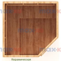 Инфракрасная сауна керамика, 4-местная угловая, 200*150*150 см, 10 излучателей, кедр