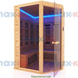 Инфракрасная сауна керамика, 4-местная угловая, 200*150*150 см, 10 излучателей, кедр