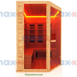 Инфракрасная сауна керамика, 4-местная угловая, 200*150*150 см, 10 излучателей, кедр