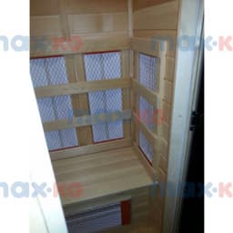 Инфракрасная сауна керамика, 5-местная угловая, 200*180*180 см, 14 излучателей, кедр