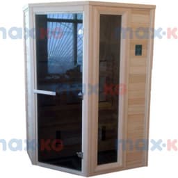 Инфракрасная сауна керамика, 5-местная угловая, 200*180*180 см, 14 излучателей, кедр
