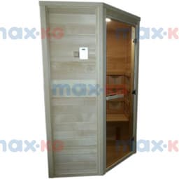 Инфракрасная сауна керамика, 5-местная угловая, 200*180*180 см, 14 излучателей, кедр