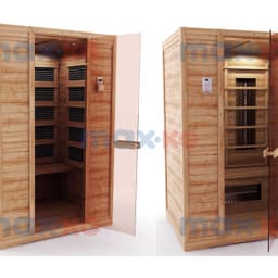 Инфракрасная сауна керамика, 6-местная, 200*180*170 см, 16 излучателей, кедр