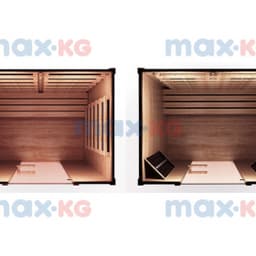 Инфракрасная сауна керамика, 6-местная, 200*180*170 см, 16 излучателей, кедр