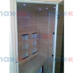 Инфракрасная сауна керамика, 6-местная угловая, 200*210*180 см, 16 излучателей, кедр