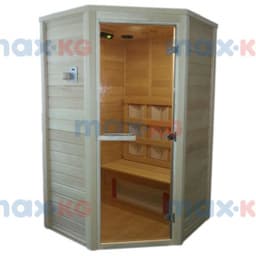 Инфракрасная сауна керамика, 6-местная угловая, 200*210*180 см, 16 излучателей, кедр