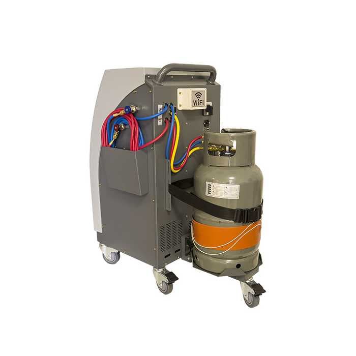 Установка для заправки автокондиционеров GRUNBAUM AC8000S BUS, автомат, R134, подогрев, шланг 5м.