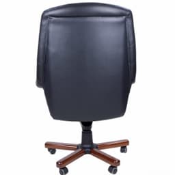 Кресло для руководителя MULTI-OFFICE ZURICH A с высокой спинкой черная кожа+к/з/темн орех