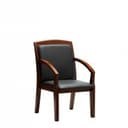 Конференц-кресло MULTI-OFFICE ZURICH DL ЭКОкожа черная/темн орех