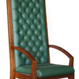 Кресло судейское MULTI-OFFICE ZURICH SL ЭКОкожа зеленая/темн орех