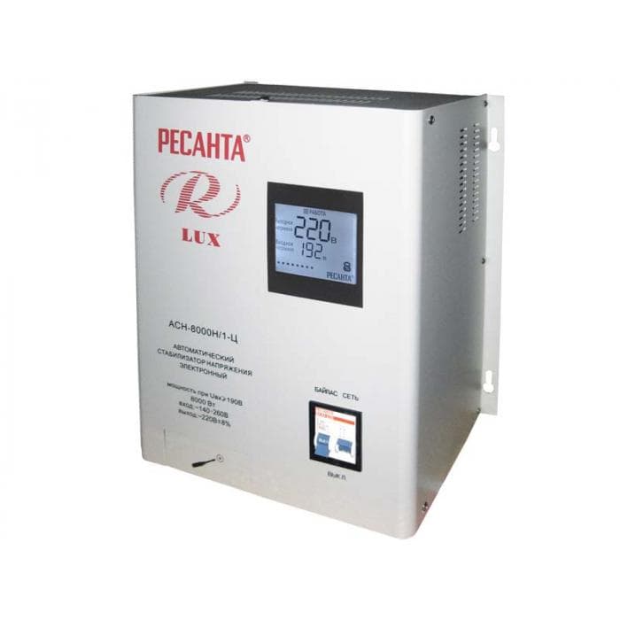 Стабилизатор напряжения Ресанта автоматический АСН-8000Н/1-Ц LUX 63/6/17