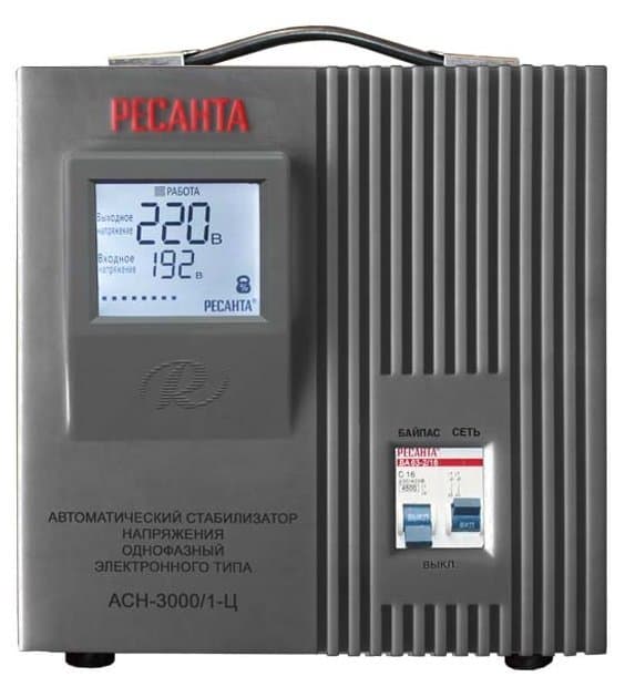Стабилизатор напряжения Ресанта автоматический ACH-3000/1-Ц 3КВТ