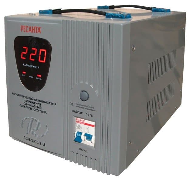 Стабилизатор напряжения Ресанта автоматический ACH-3000/1-Ц 3КВТ