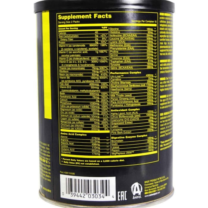 Витаминный комплекс Animal Pak Universal Nutrition, 30 пак