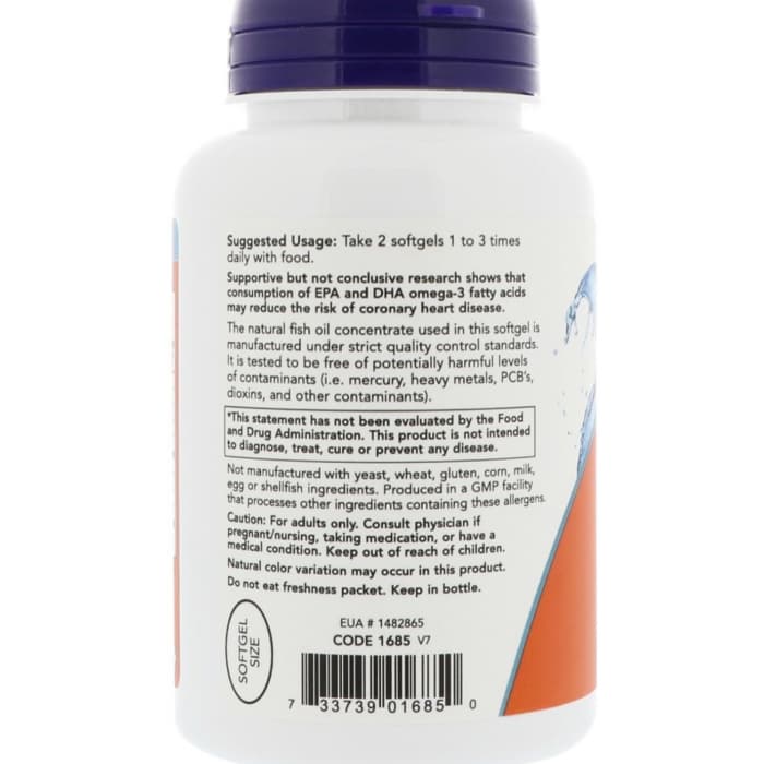 Омега кислоты Now Мини-таблетки с Омега-3 180 таблеток