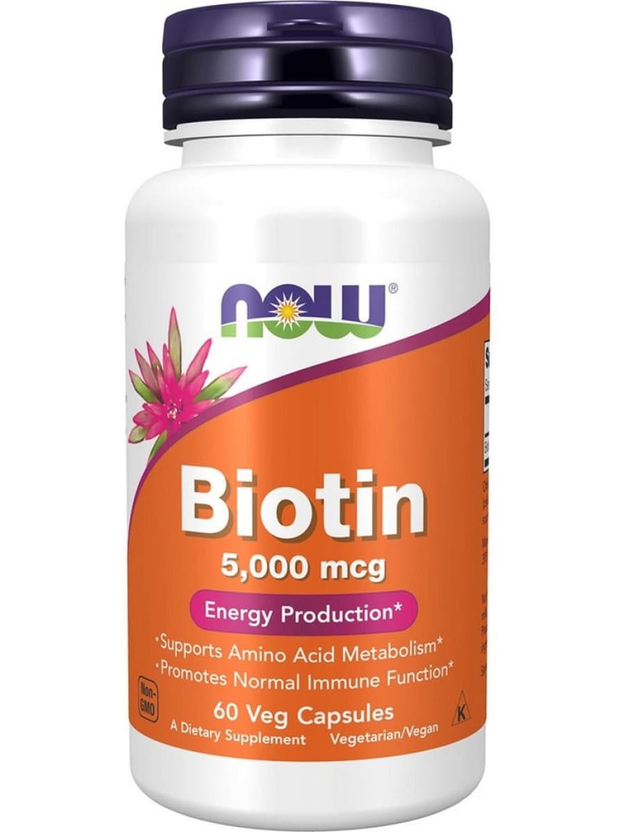 Витаминный комплекс Now Biotin 5000 mcg 60 капсул