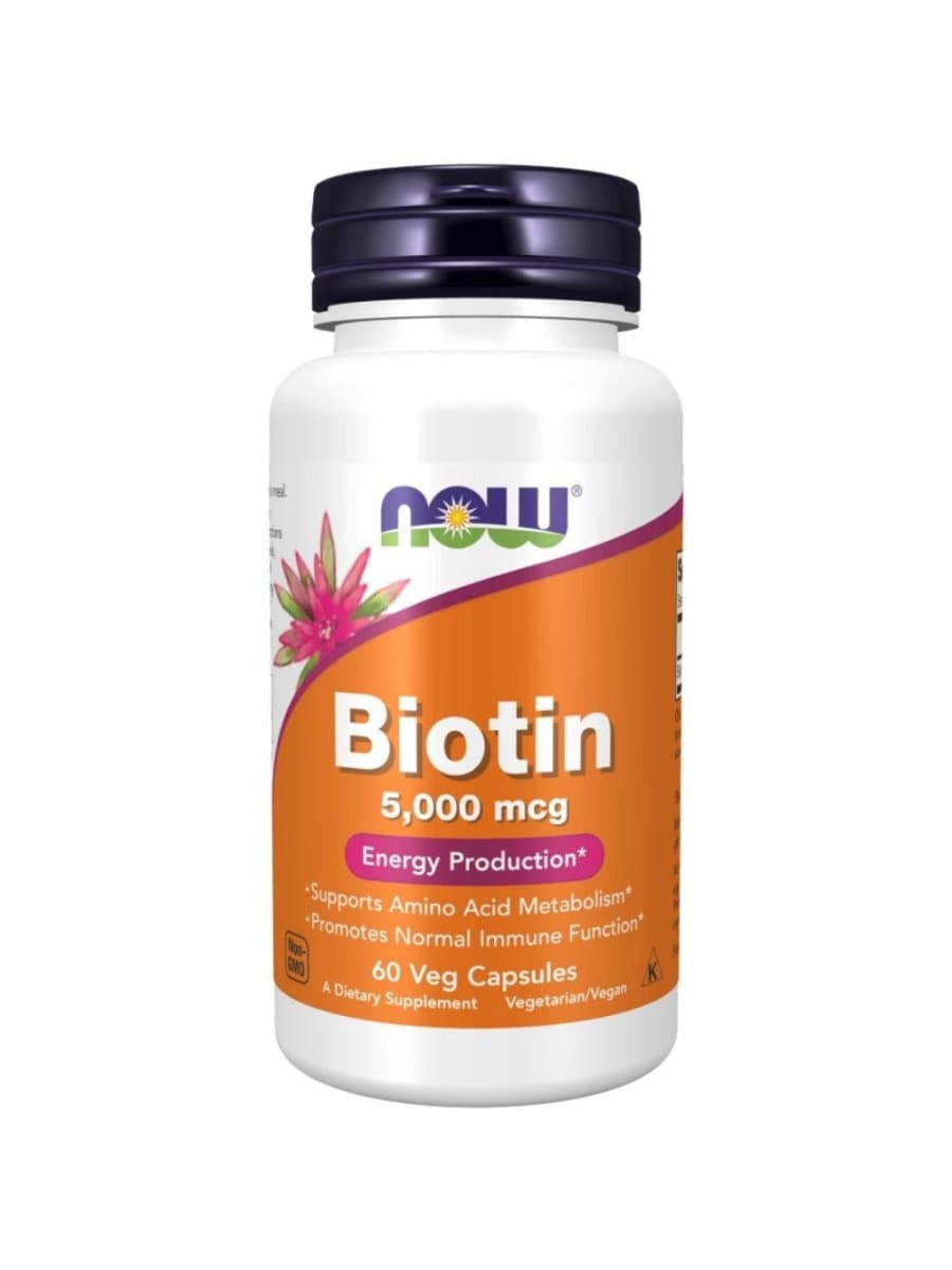 Витаминный комплекс Now Biotin 5000 mcg 60 капсул