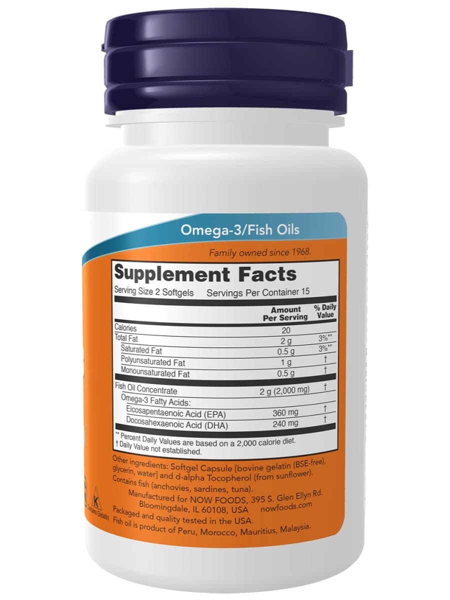Омега кислоты Now - Omega 3 1000 mg 100 капсул
