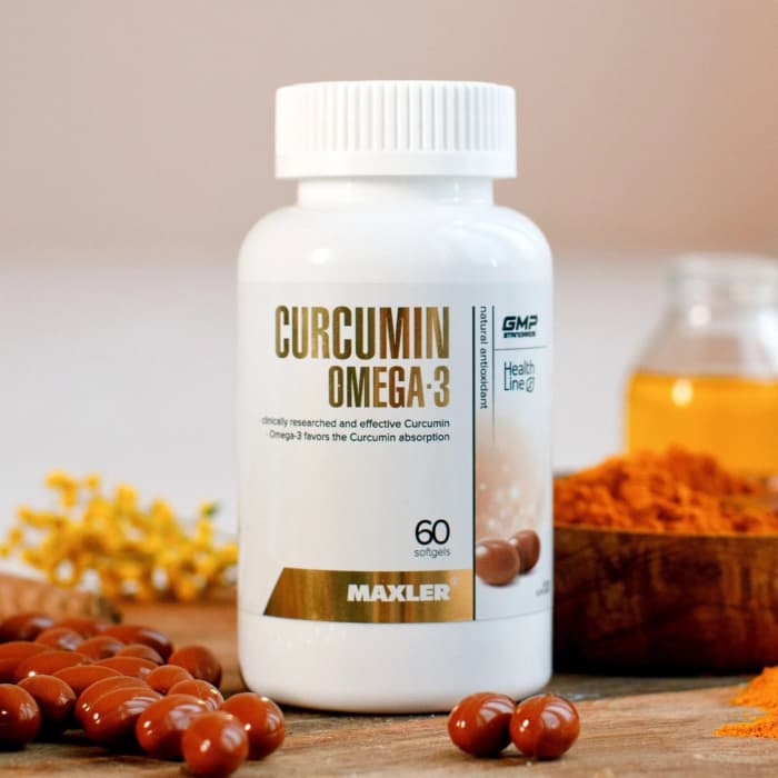 Омега кислоты Maxler Curcumin Omega 3 60 капсул