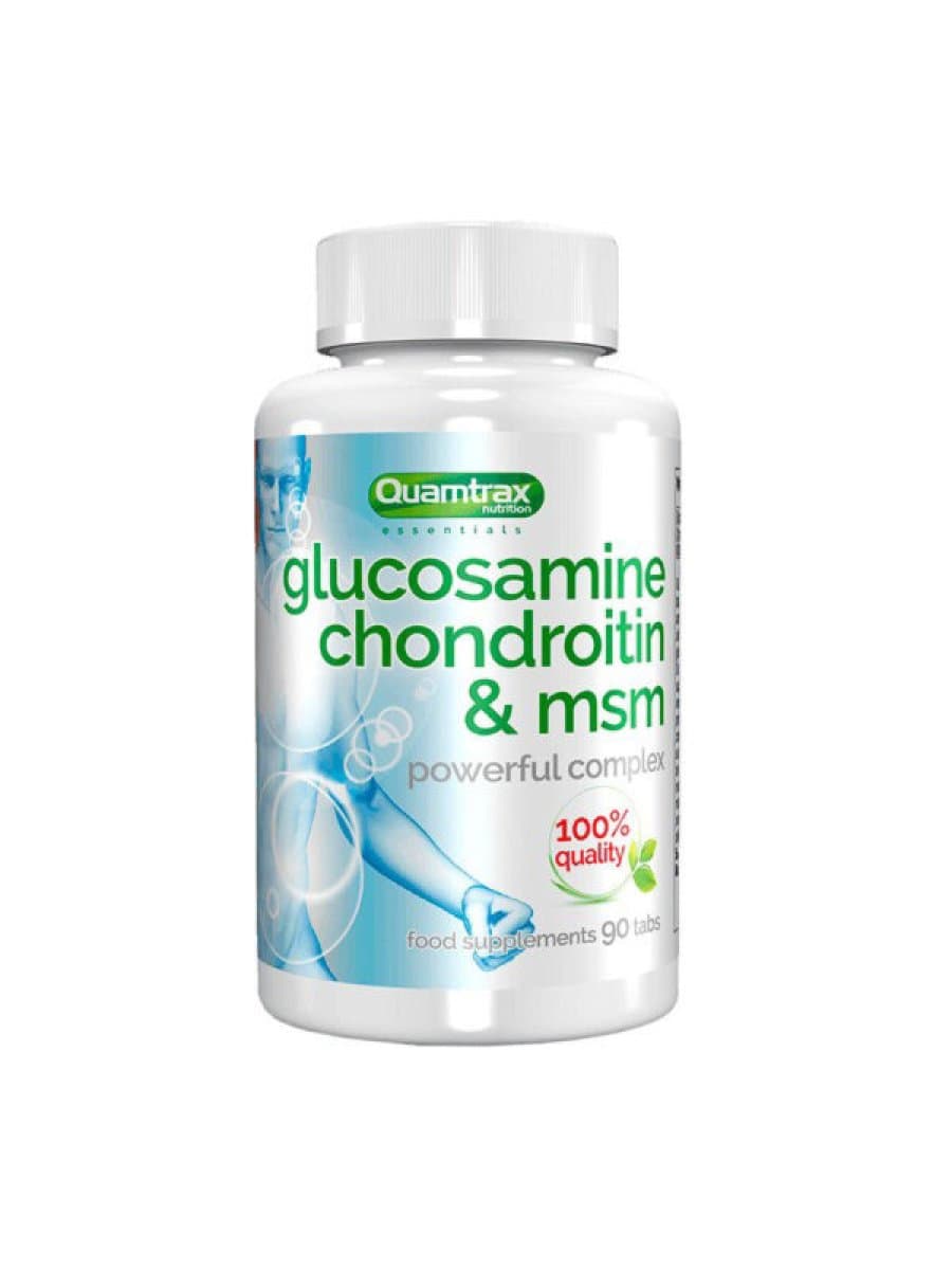 Препарат для суставов Quamtrax Nutrition Glucosamine Condroitin MSM 90 кап