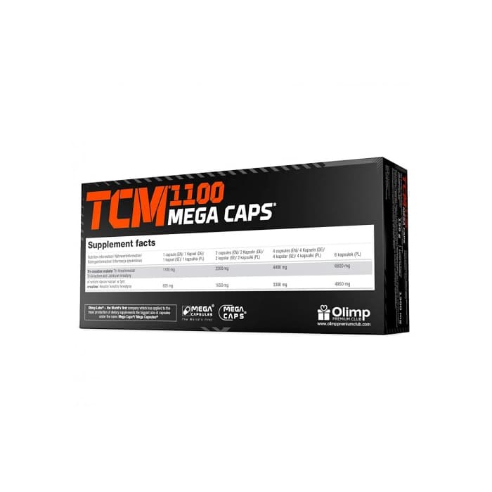 Креатин Olimp TCM Mega Caps на основе трикреатин малата 120 капсул
