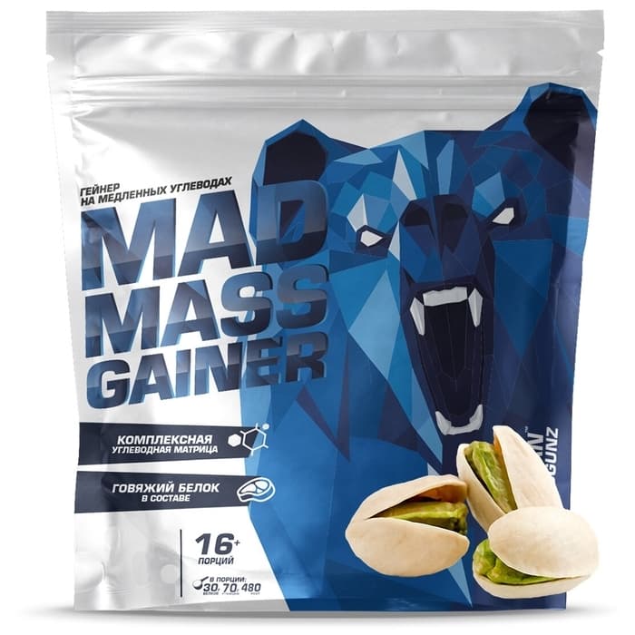 Гейнер Siberian Nutrogunz Mad mass gainer 2000 гр