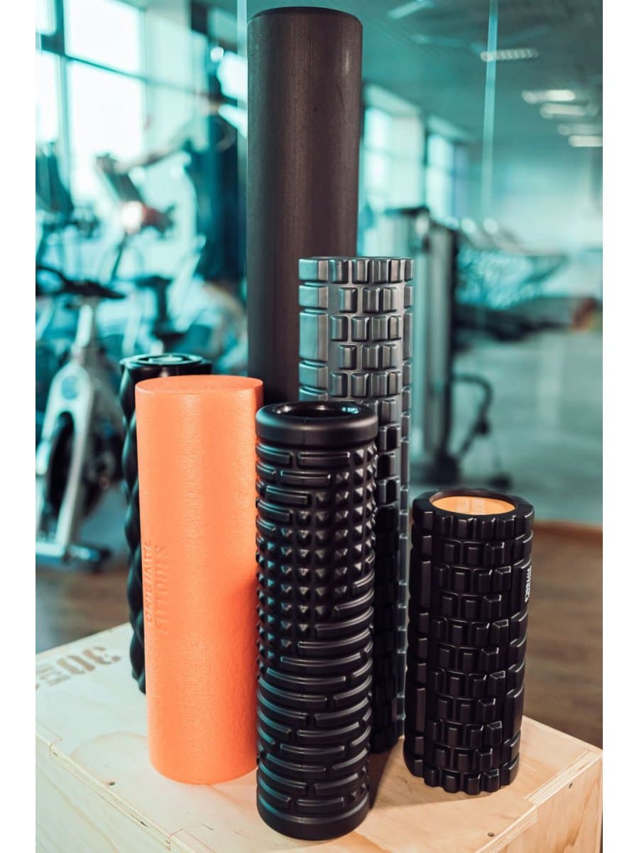 Цилиндр массажный Original FitTools 33 x 14 см черный двойной