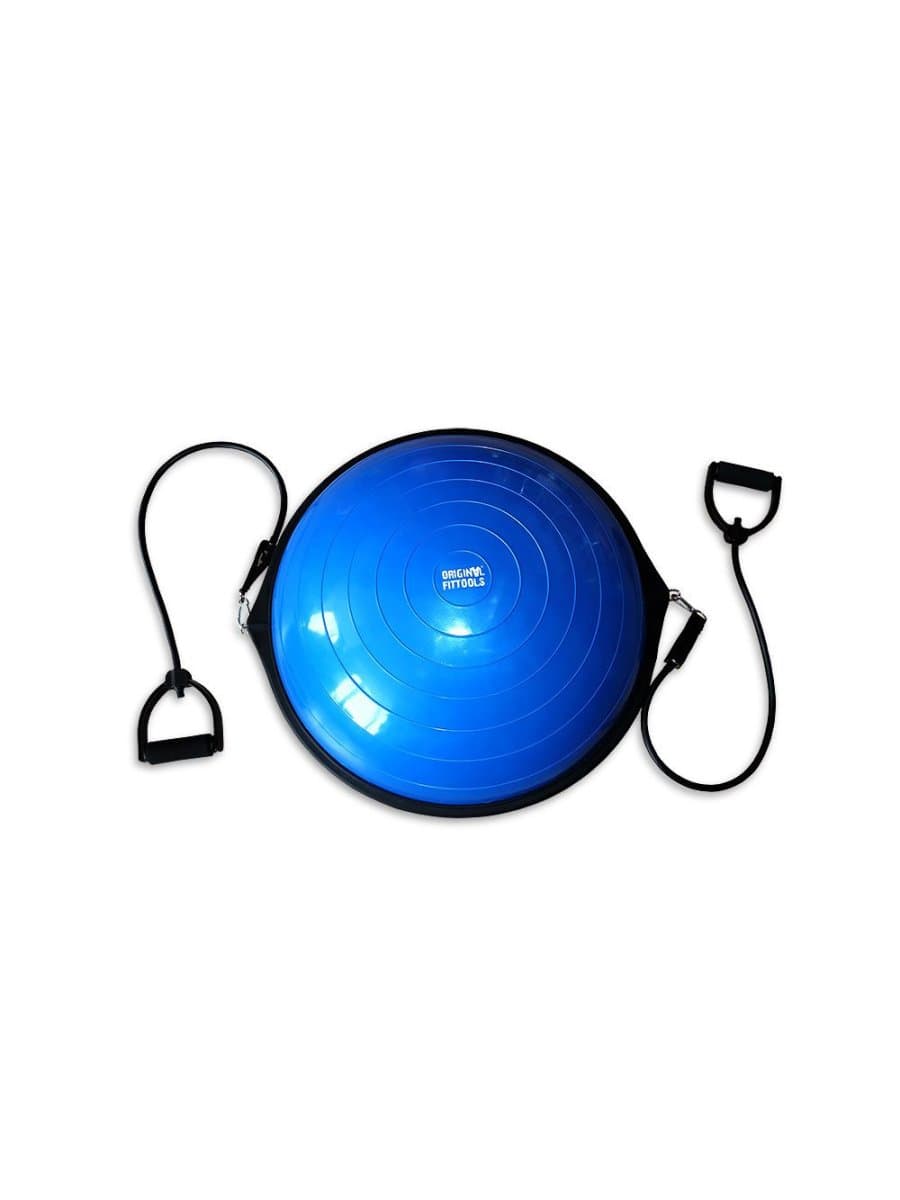 Полусфера Original FitTools гимнастическая надувная R2 с эспандерами и насосом