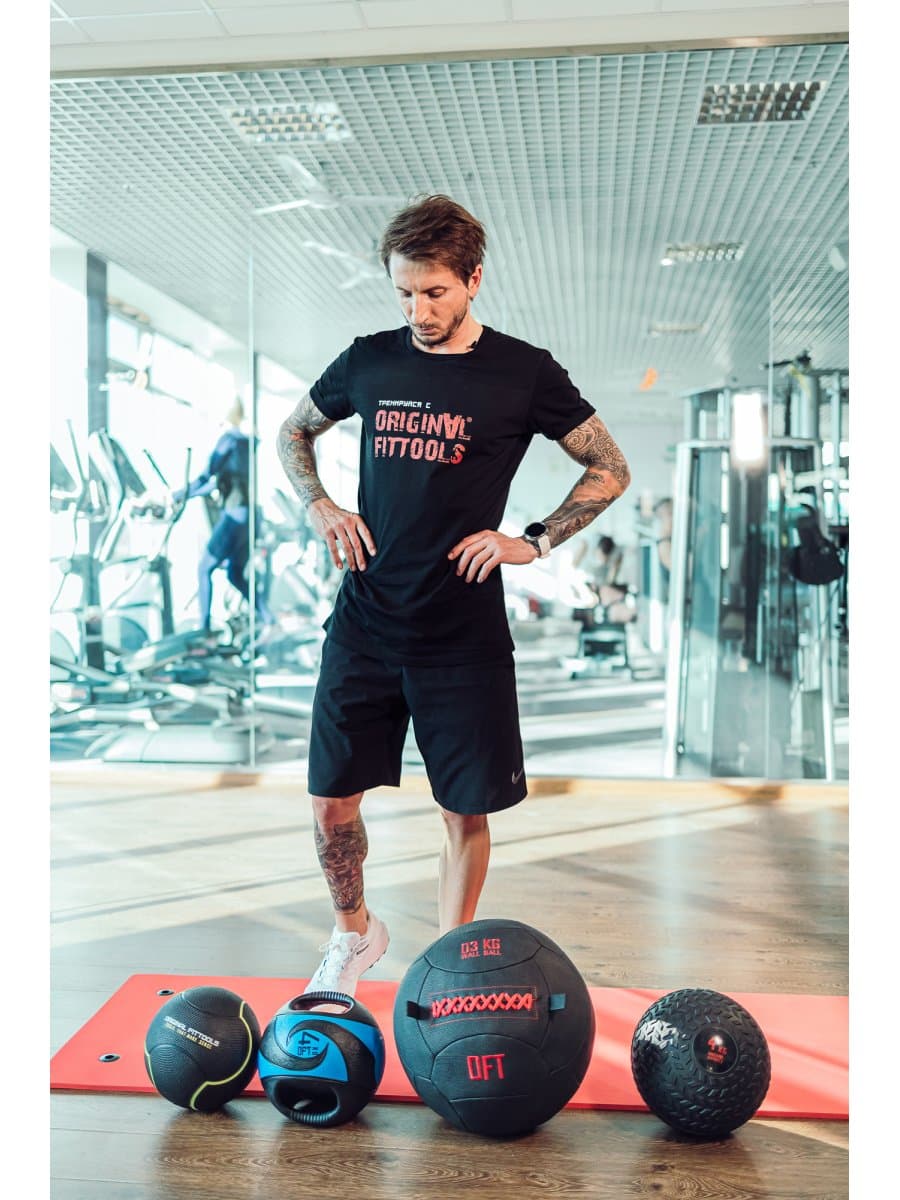 Тренировочный мяч Original FitTools Wall Ball Deluxe 3 кг