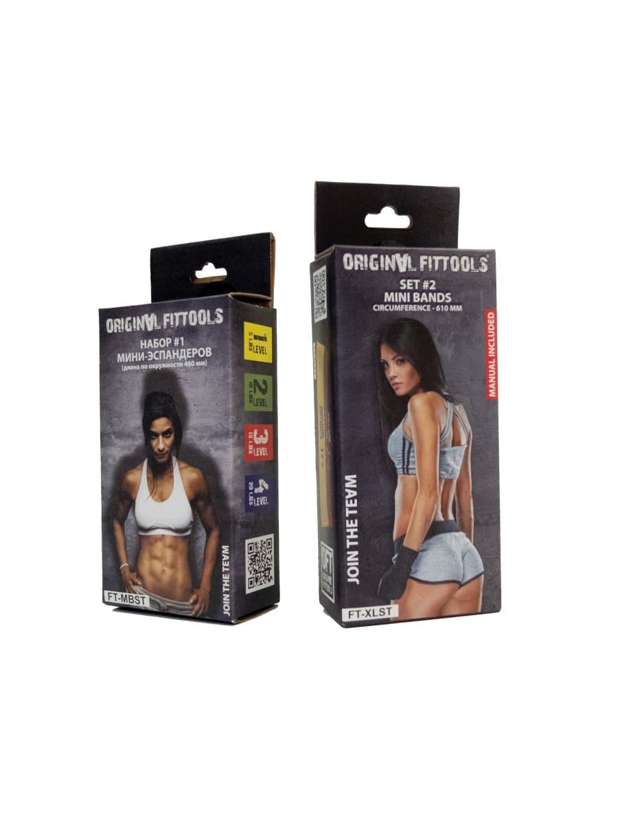 Набор мини-эспандеров Original FitTools диаметр 61 см 4 шт