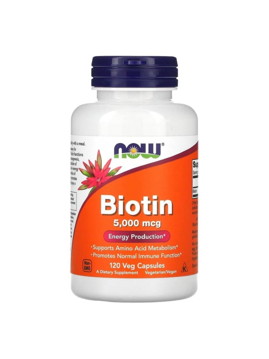 Витаминный комплекс Now Biotin 5000 mcg 120 капсул