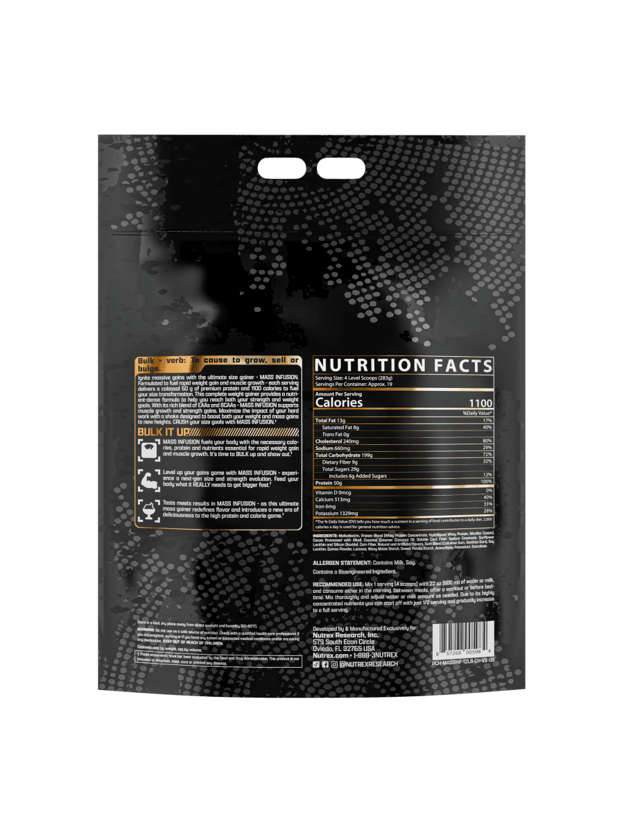 Гейнер Nutrex Mass Infusion 5448 гр. Шоколад