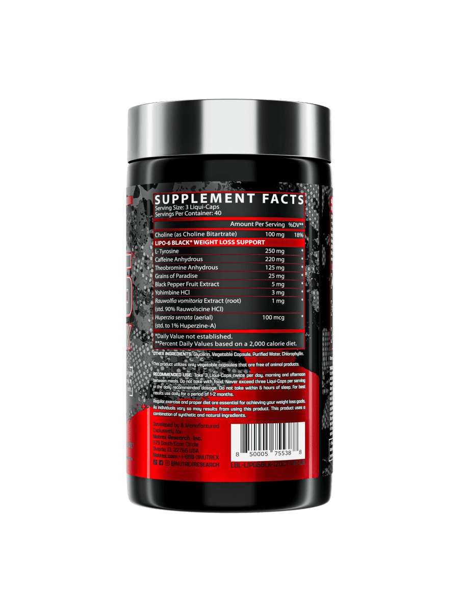 Жиросжигатель NUTREX LIPO-6 BLACK (USA VERSION) 120 капсул
